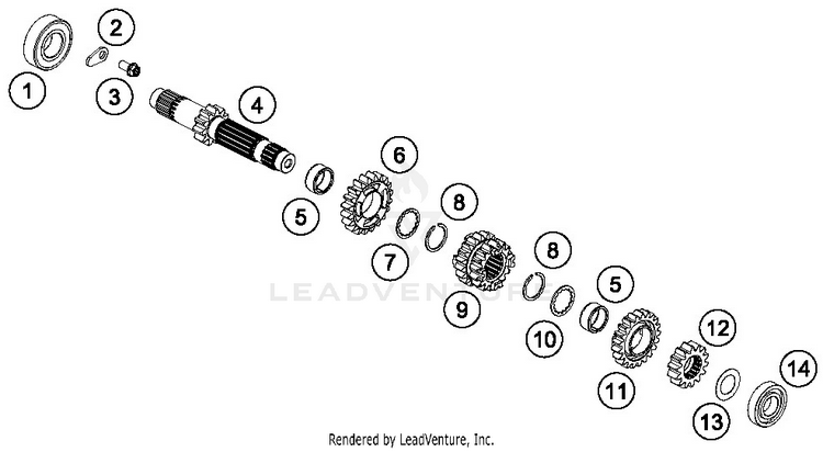 Transmissioni - Main Shaft Schematic