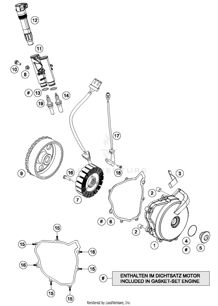 Ignition System 701 SUPERMOTO ENGINE - 2016 Schematic