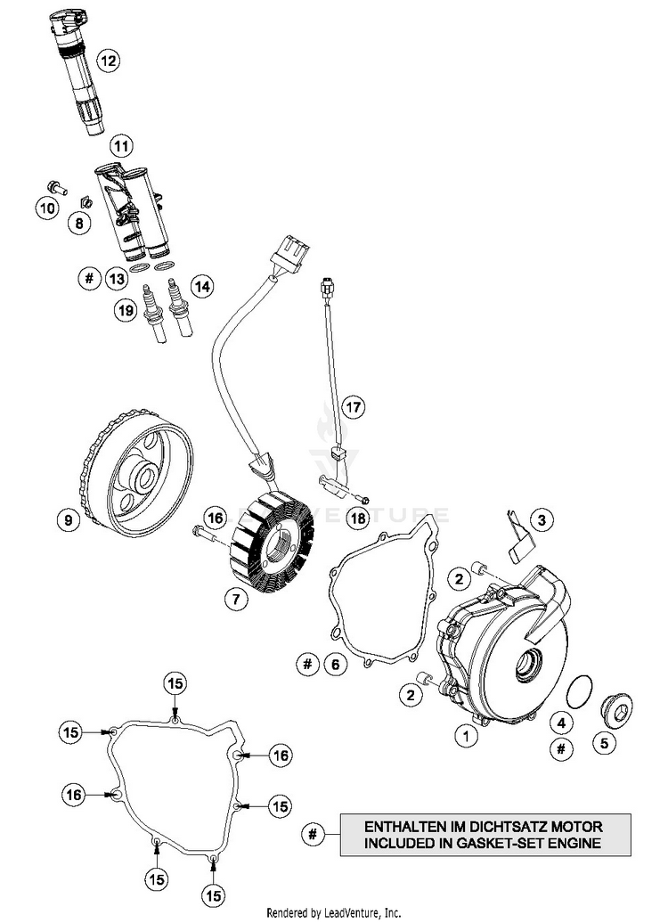 Ignition System 701 ENDURO ENGINE - 2016 Schematic