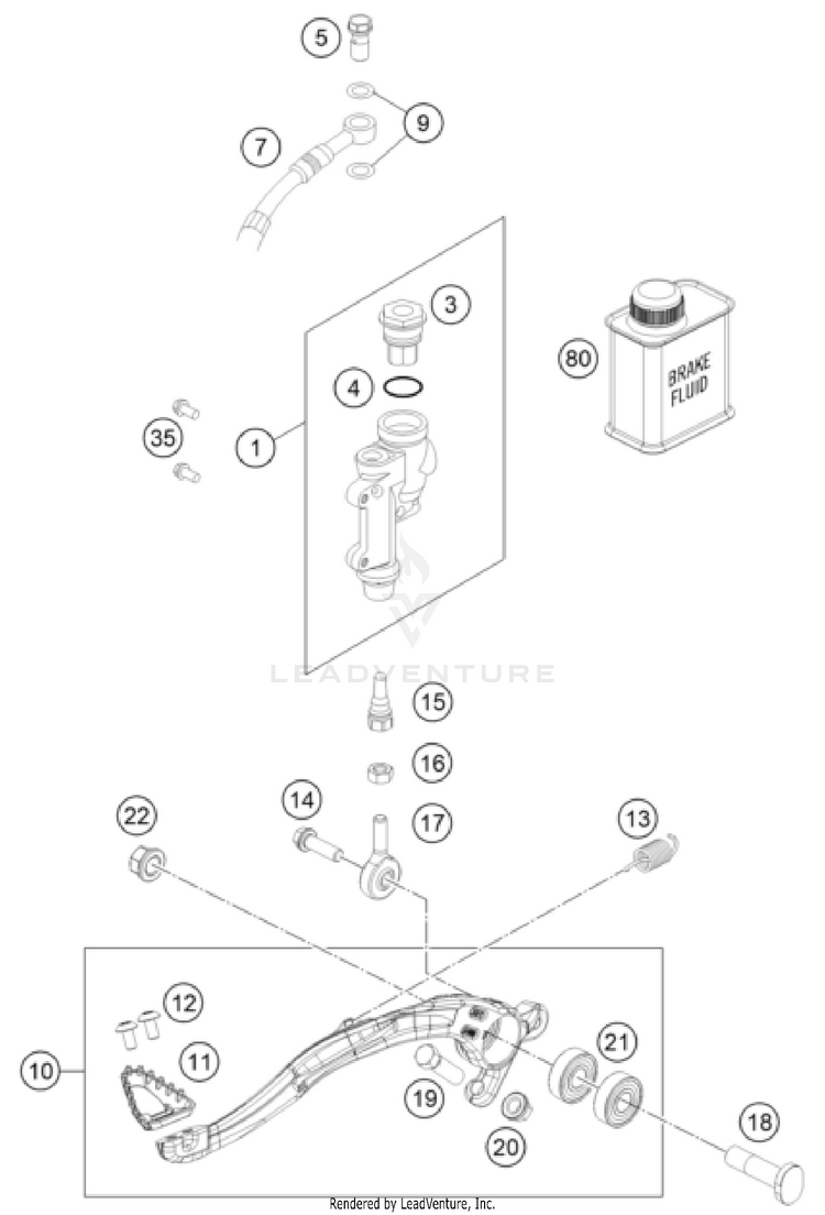 Rear Brake Control FS 450 EU CHASSIS - 2023 Schematic