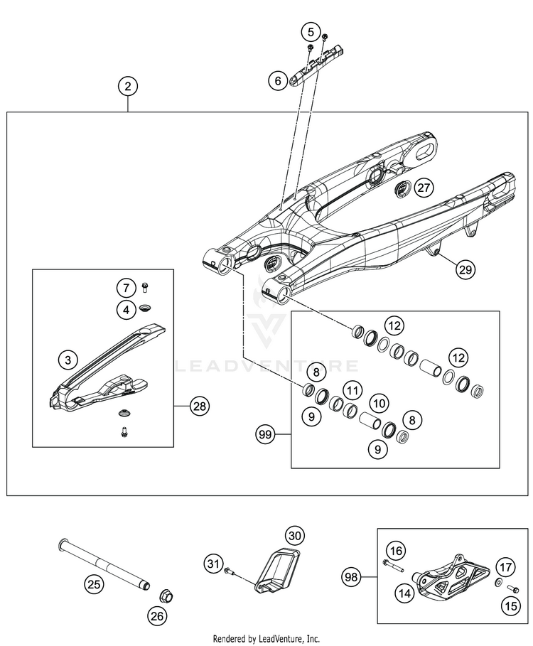 Swing Arm FS 450 CHASSIS - 2020 Schematic