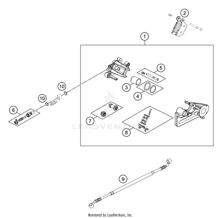 Rear Brake Caliper FE 501s CHASSIS - 2020 Schematic