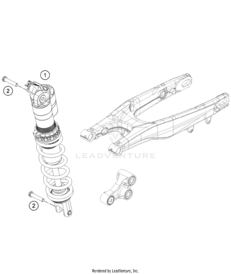 Shock Absorber FC 450 CHASSIS - 2024 Schematic