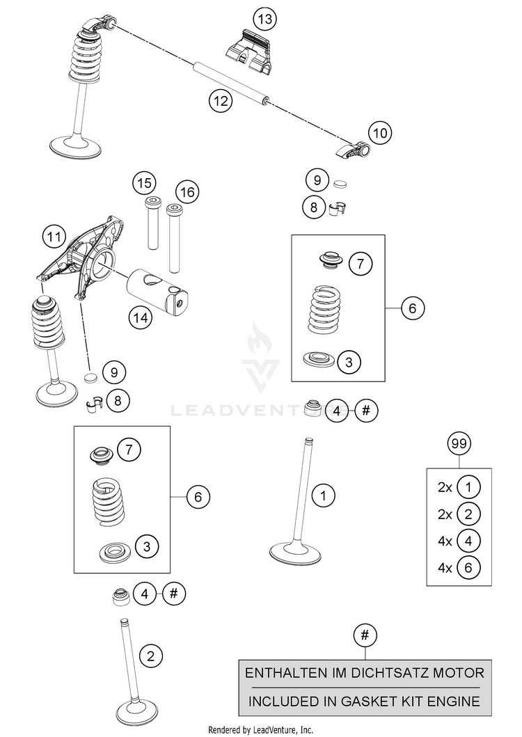 Valve Drive 701 FE/FS US ENGINE - 2021 Schematic
