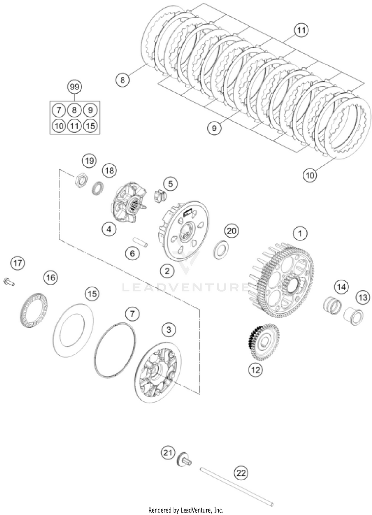 Clutch TX 300i ENGINE - 2023 Schematic