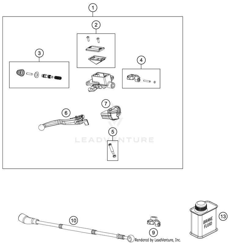 Front Brake Control FE 350 CHASSIS - 2020 Schematic