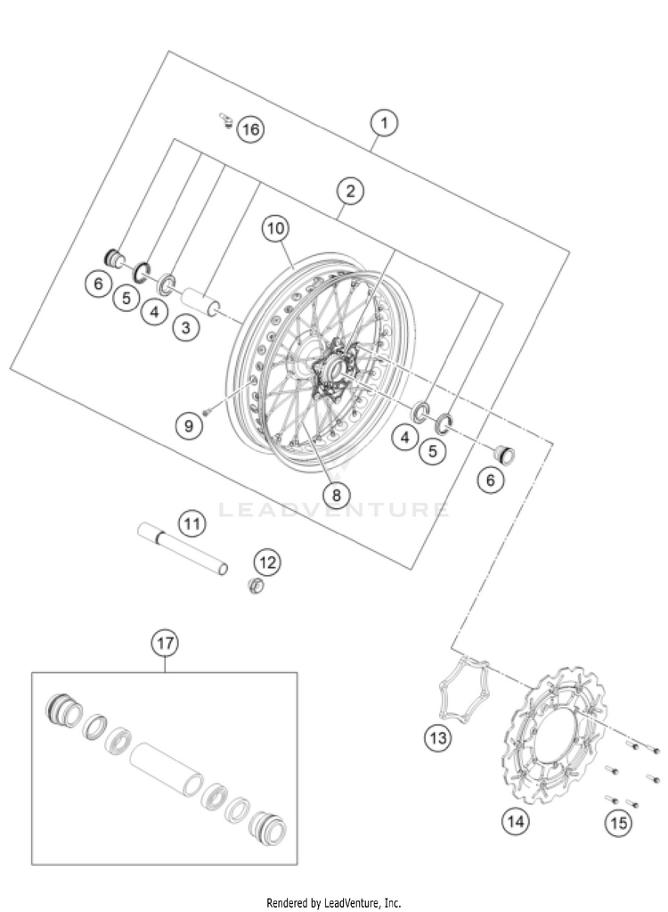 Front Wheel FS 450 CHASSIS - 2024 Schematic