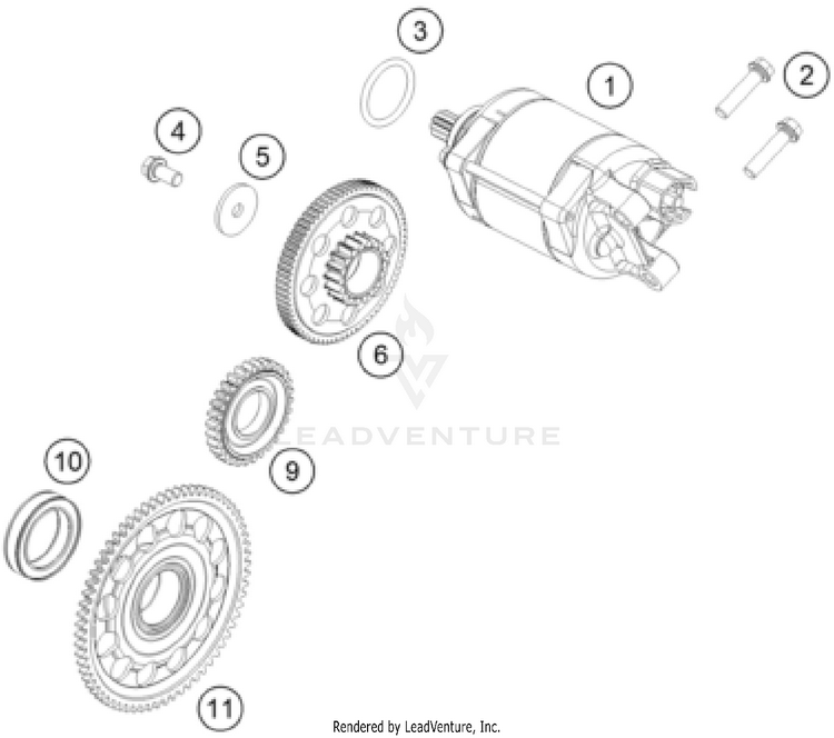 Electric Starter FE 450 US ENGINE - 2026 Schematic