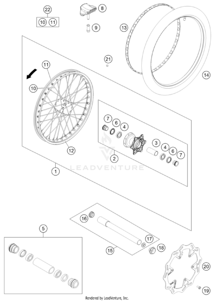 Front Wheel TX 300 CHASSIS - 2023 Schematic