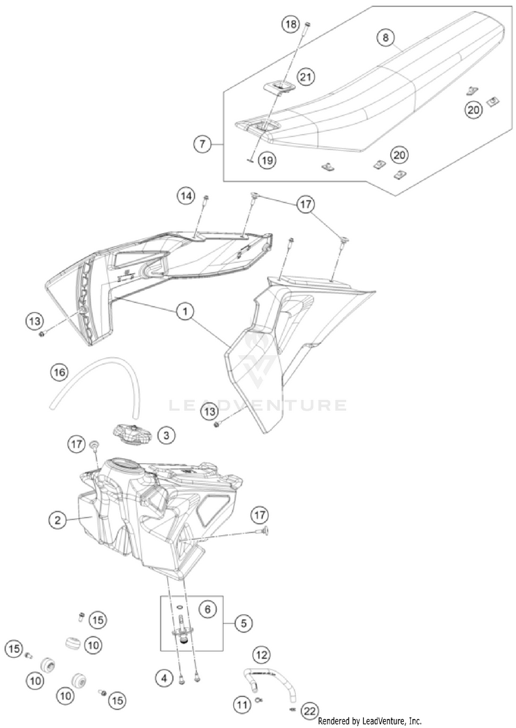 Tank, Seat TC 85 19/16 CHASSIS - 2026 Schematic