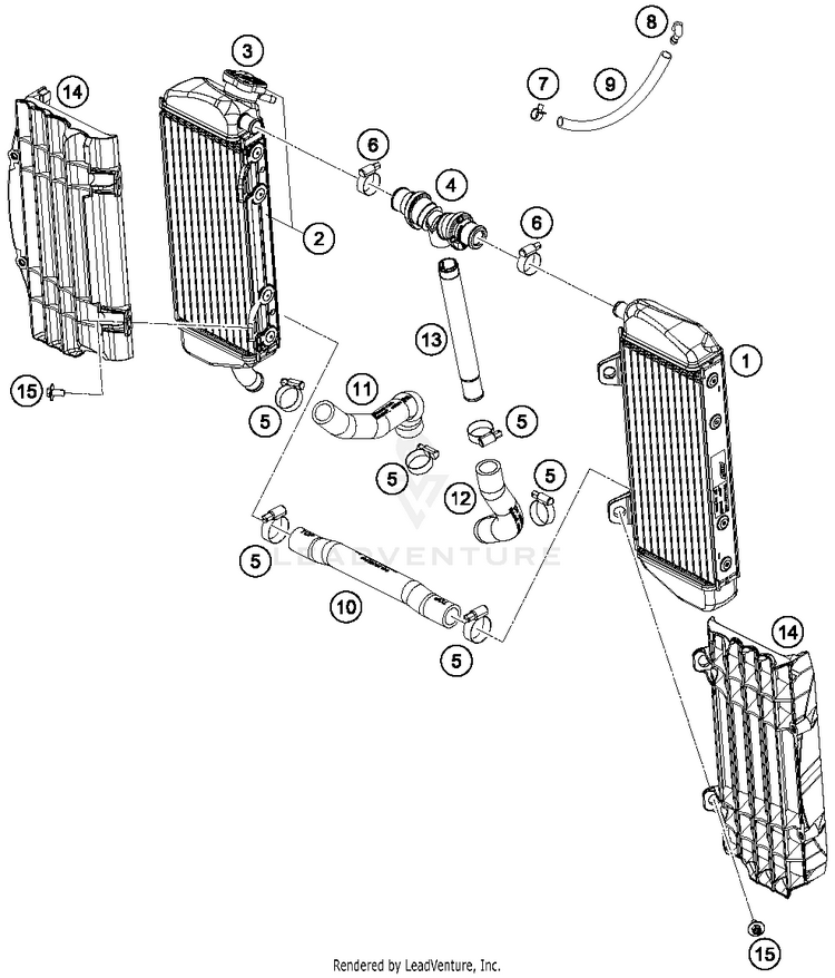 Cooling System FC 350 ENGINE - 2018 Schematic