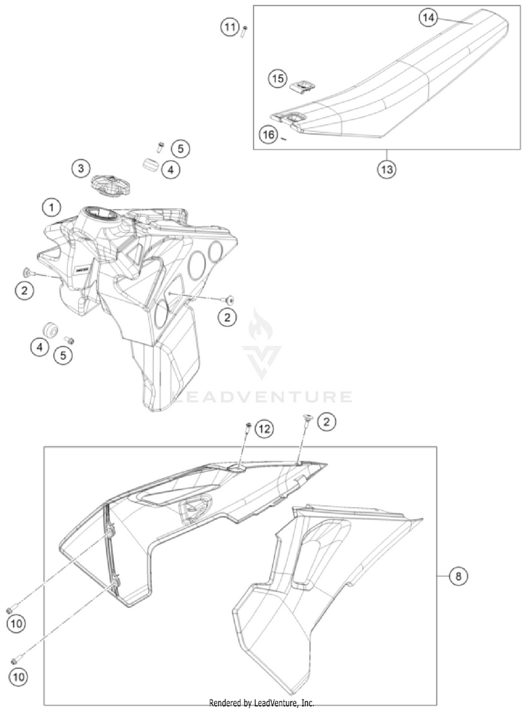 Tank, Seat Schematic