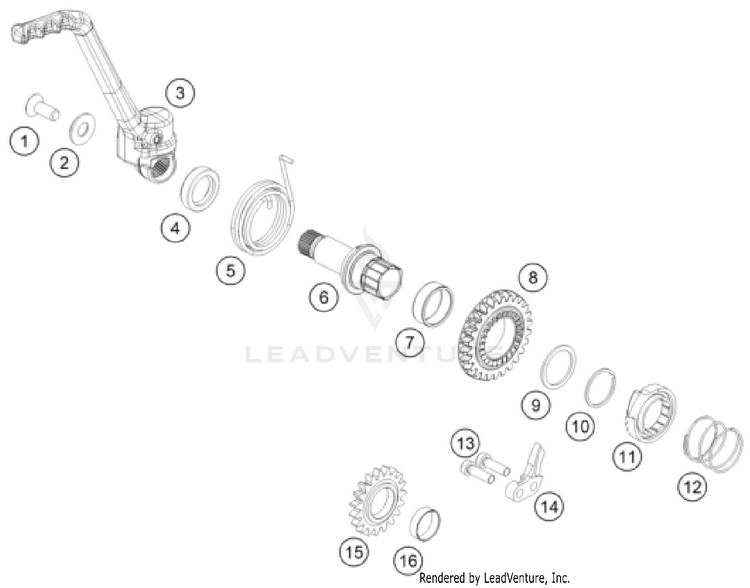 Kick Starter TC 85 ENGINE - 2026 Schematic