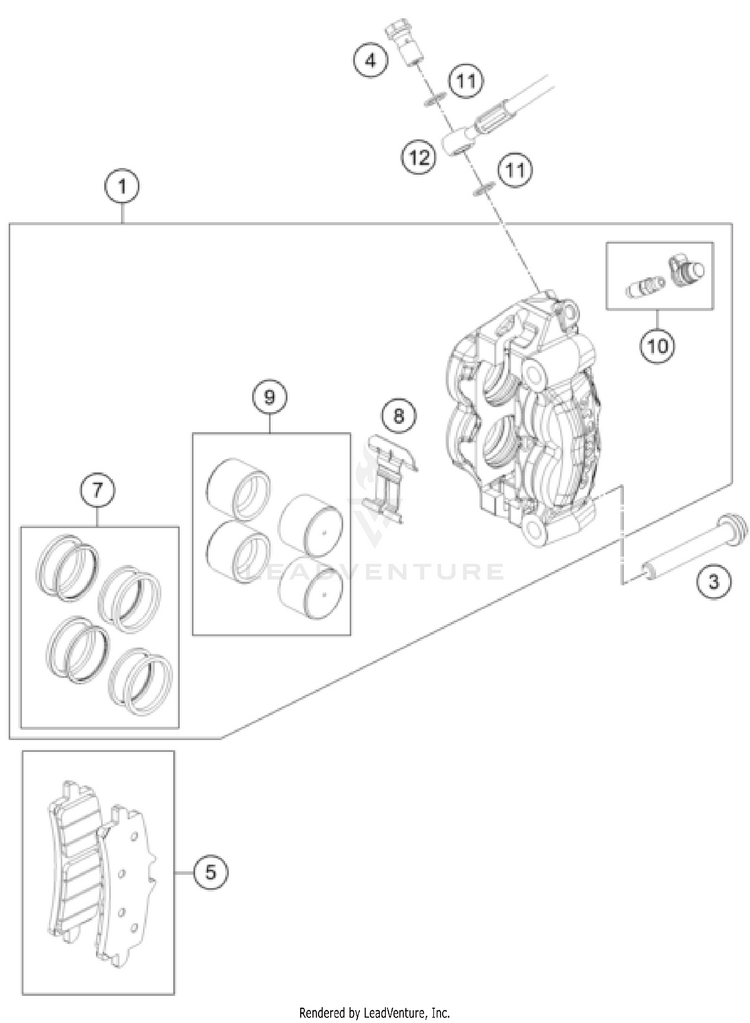 Front Brake Caliper FS 450 EU CHASSIS - 2023 Schematic