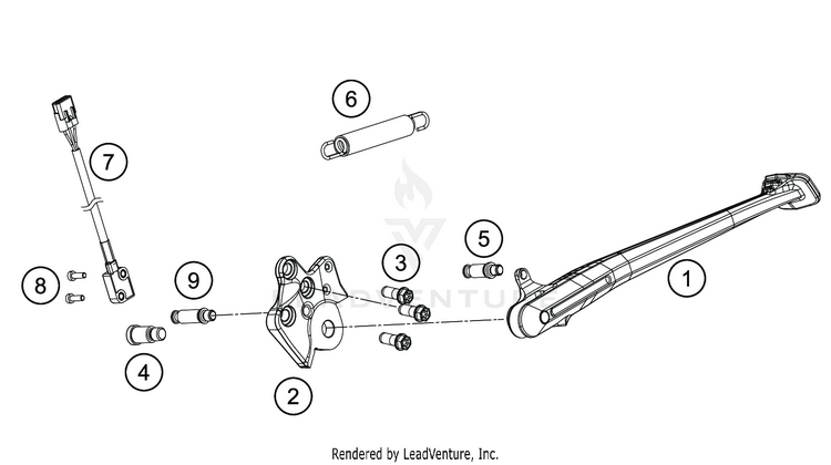 Side / Center Stand VITPILEN 701 CHASSIS - 2020 Schematic