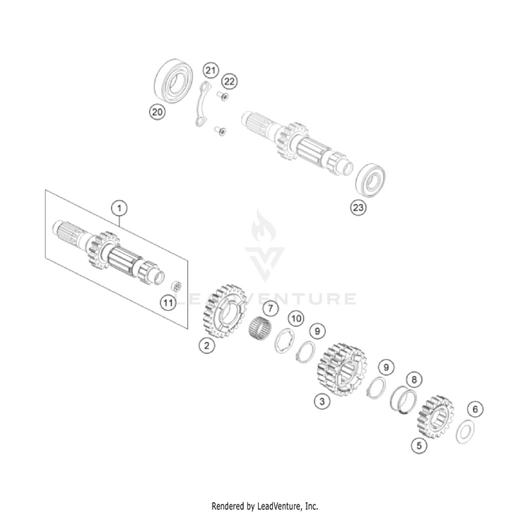 Transmission I - Main Shaft FC/FX 450 Engine - 2022 Schematic