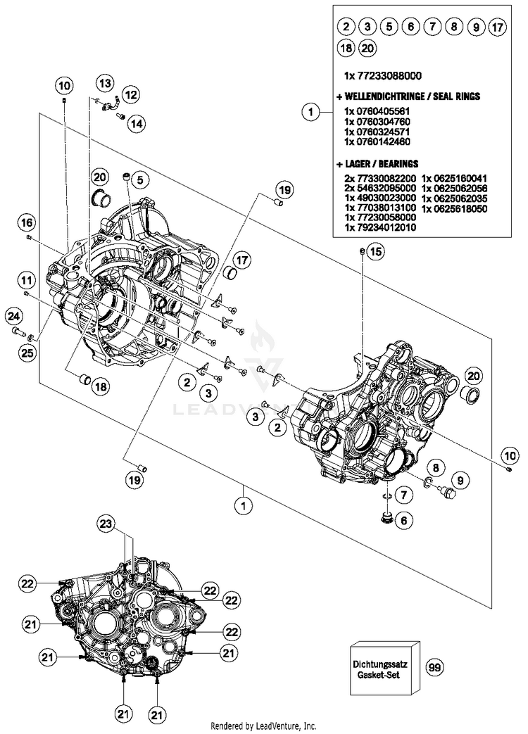 Engine Case FC 350 ENGINE - 2018 Schematic