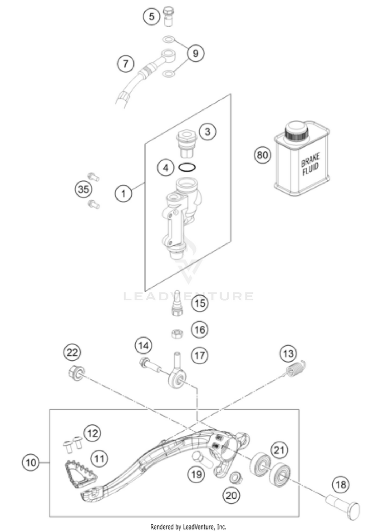 Rear Brake Control FX 350 CHASSIS - 2024 Schematic