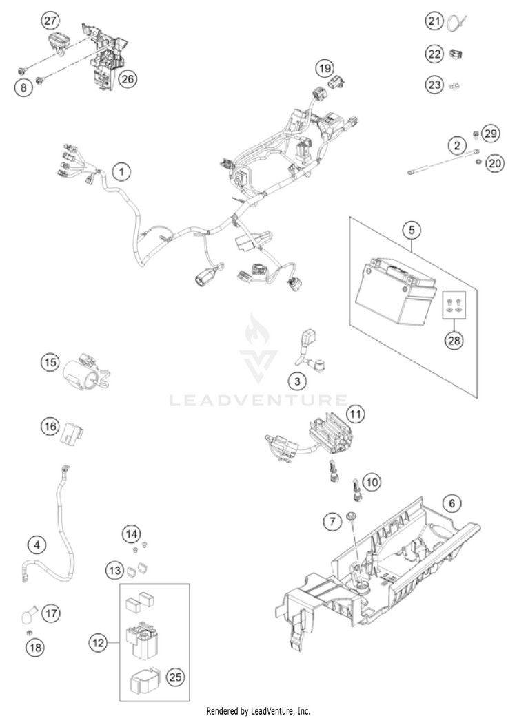 Wiring Harness FX 450 CHASSIS - 2024 Schematic