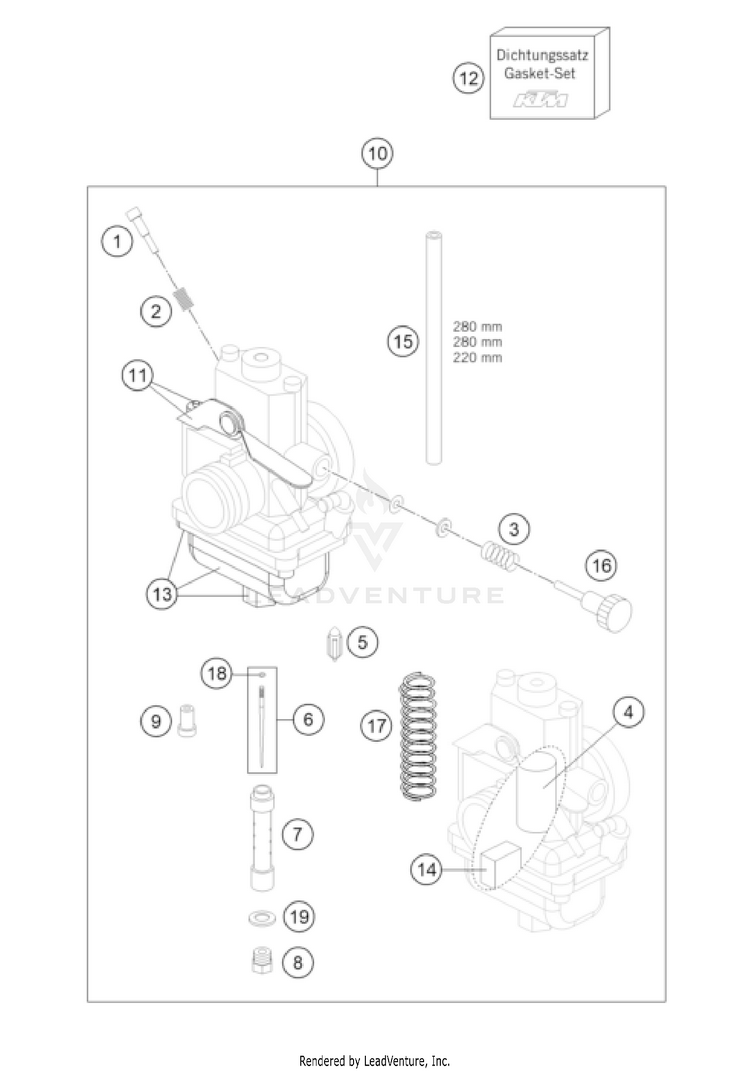 Carburetor TC 65 Engine - 2023 Schematic