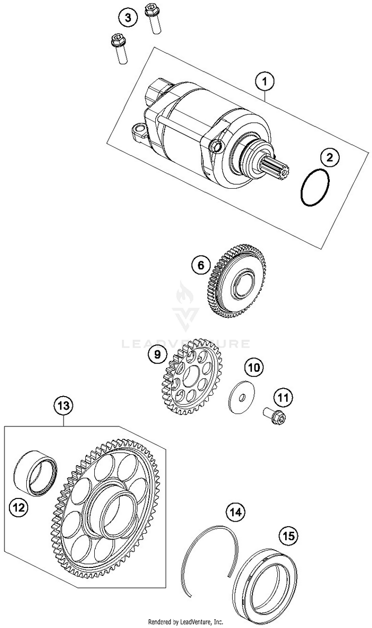 Electric Starter FC 250 ENGINE - 2019 Schematic