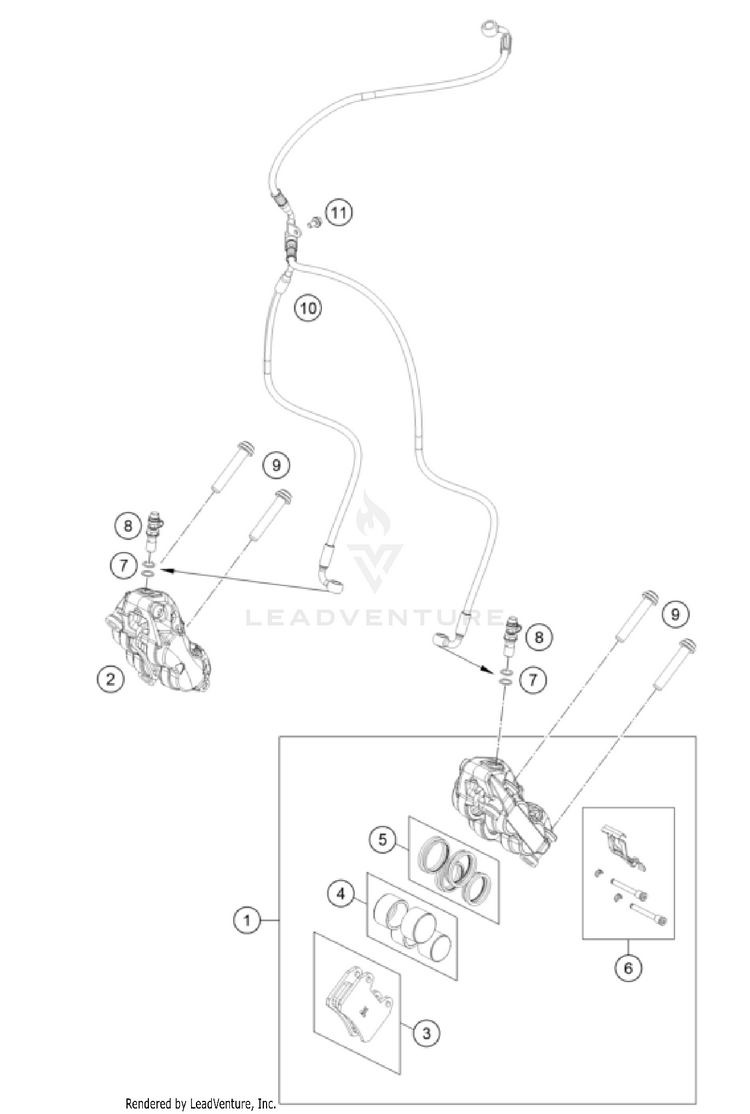 Front Brake Caliper NORDEN 901 CHASSIS - 2024 Schematic