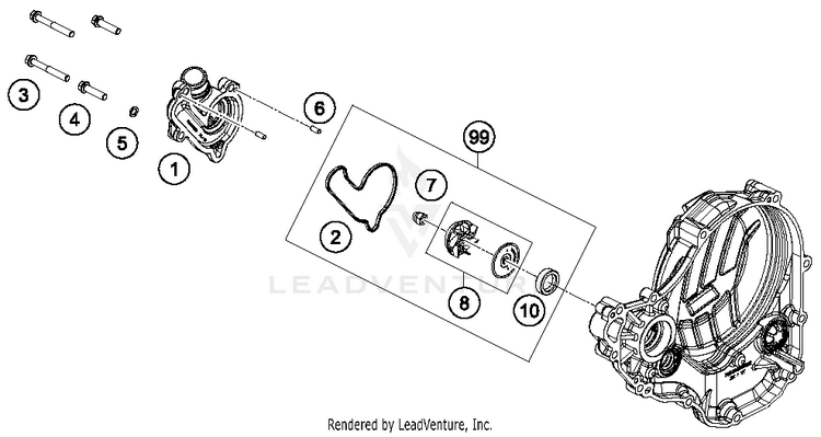 Water Pump FC 250 ENGINE - 2018 Schematic