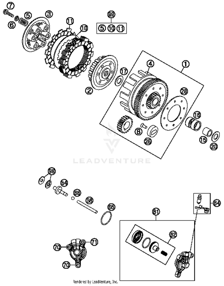 Clutch TC 85 ENGINE - 2016 Schematic