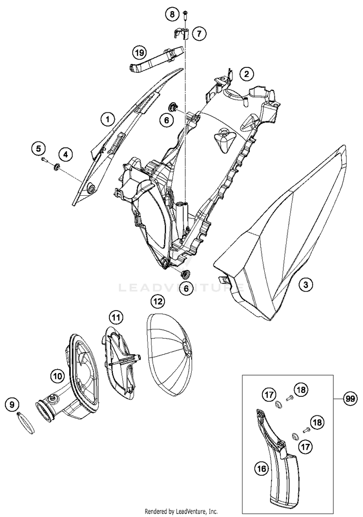 Air Filter FE 350S CHASSIS - 2015 Schematic