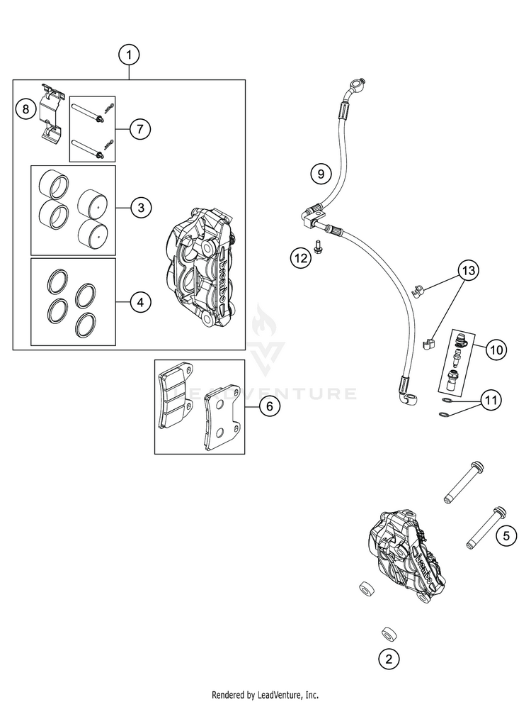 Front Brake Caliper VITPILEN 701 CHASSIS - 2020 Schematic