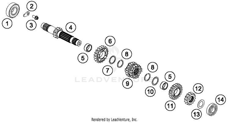 Transmissioni - Main Shaft TC 85 19/16 ENGINE - 2019 Schematic