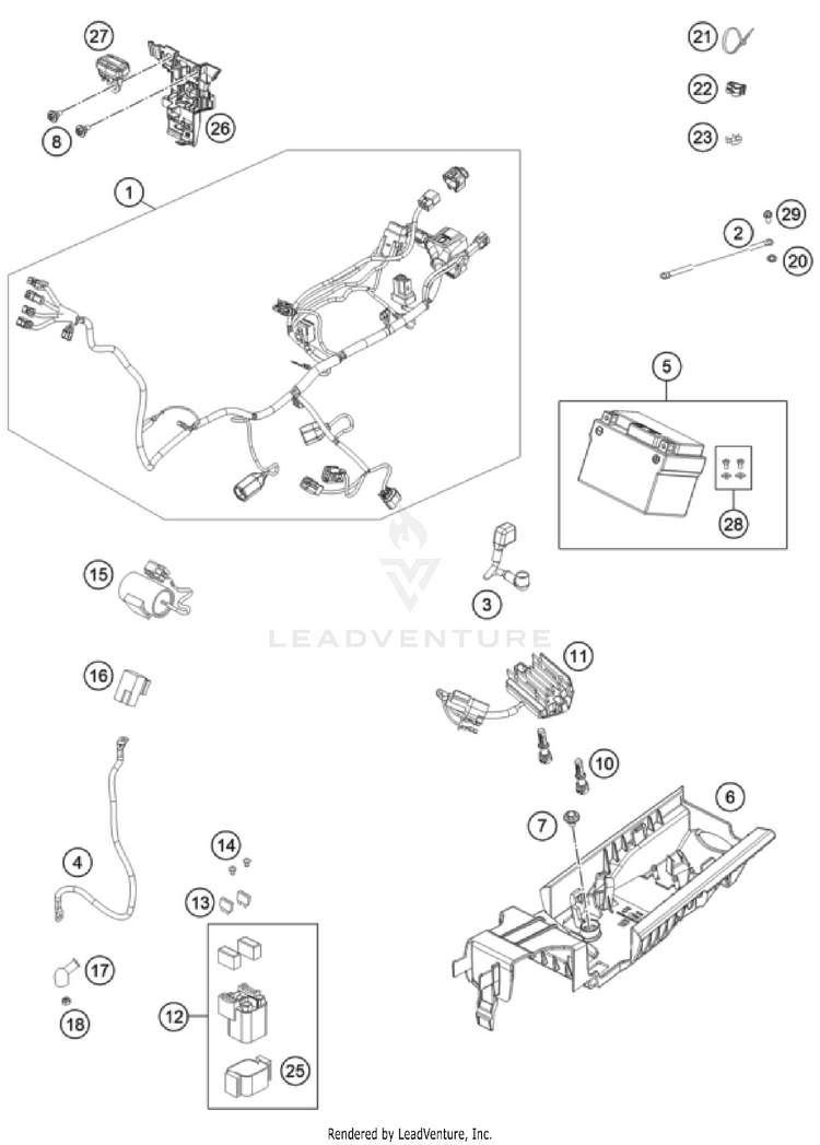 Wiring Harness FC 450 CHASSIS - 2024 Schematic