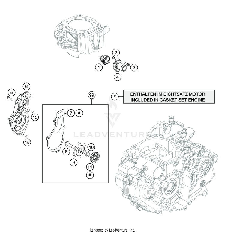 Water Pump VITPILEN 701 ENGINE - 2020 Schematic