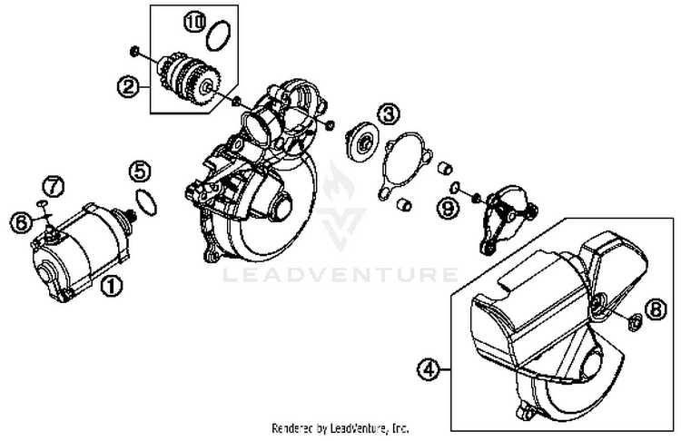 Electric Starter TE 250 ENGINE - 2014 Schematic