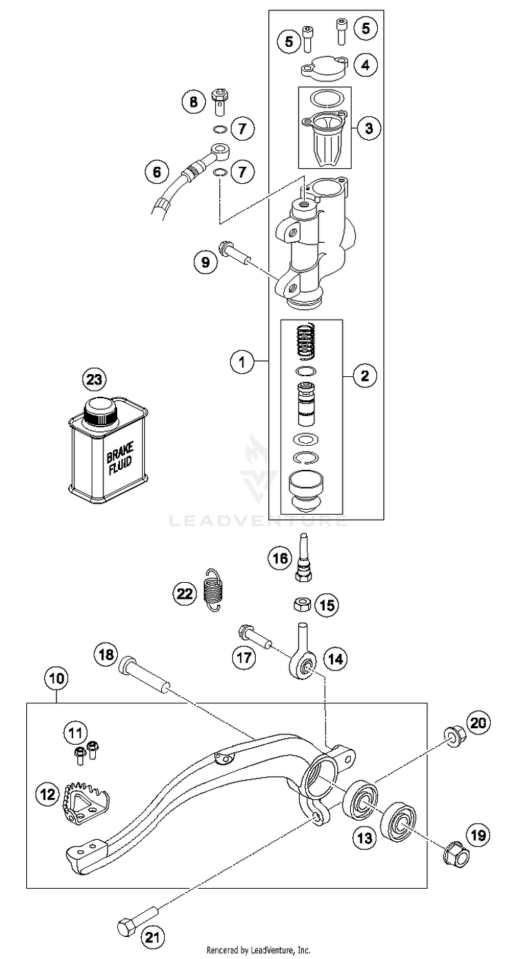 Rear Brake Control TC 85 CHASSIS - 2016 Schematic