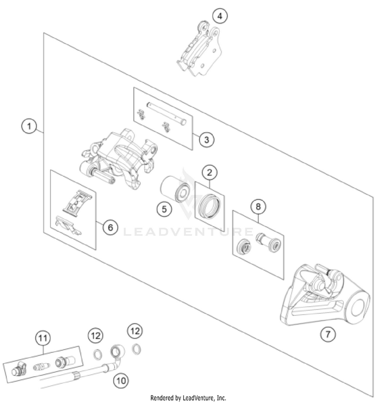 Rear Brake Caliper Schematic