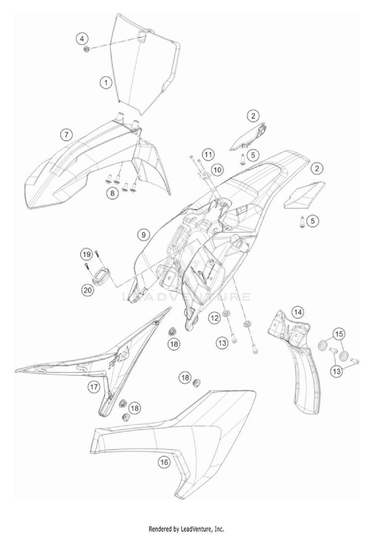 Mask, Fenders TC 50 EU CHASSIS - 2022 Schematic