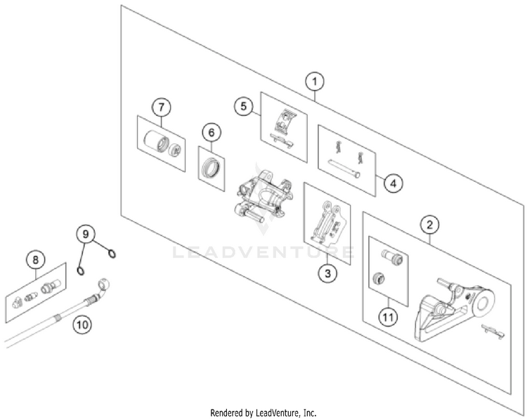 Rear Brake Caliper Schematic