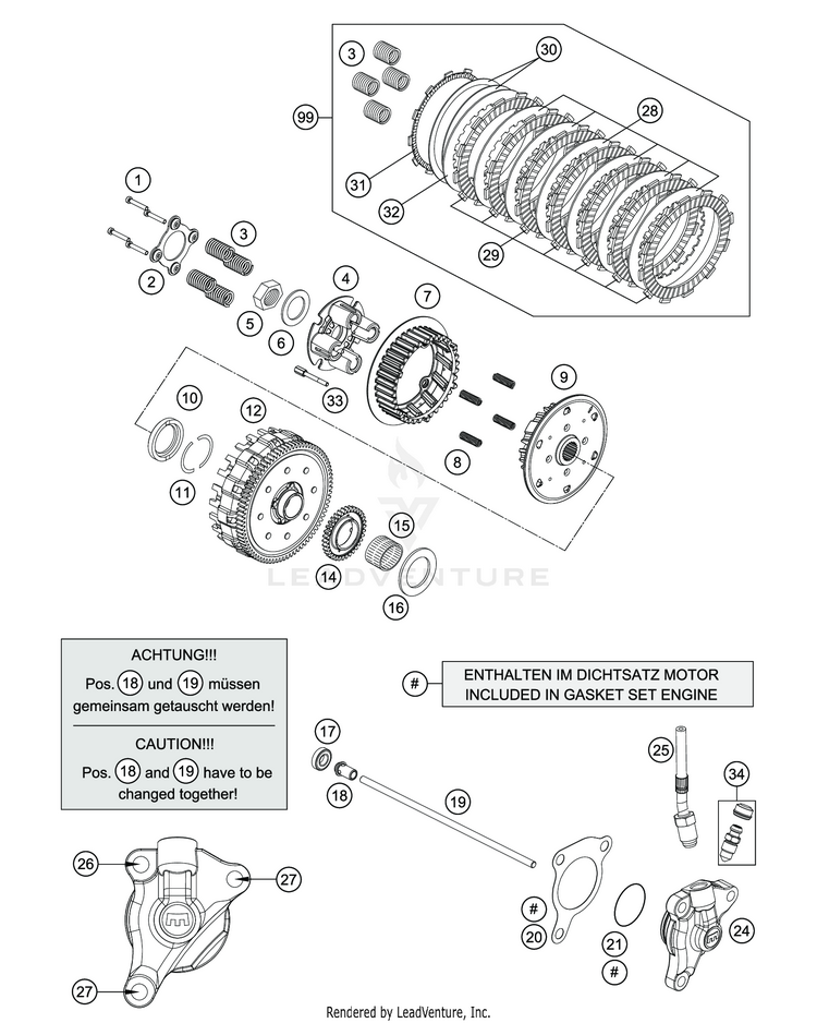 Clutch 701 SUPERMOTO ENGINE - 2019 Schematic