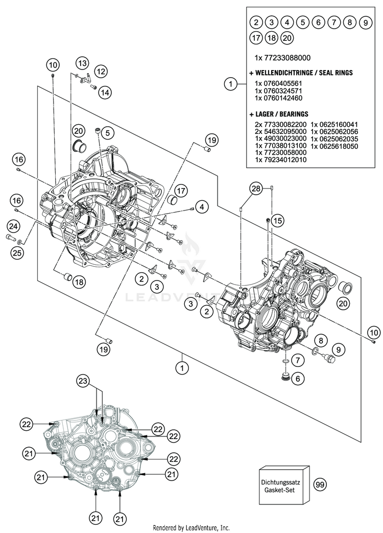 Engine Case FE 350s ENGINE - 2020 Schematic