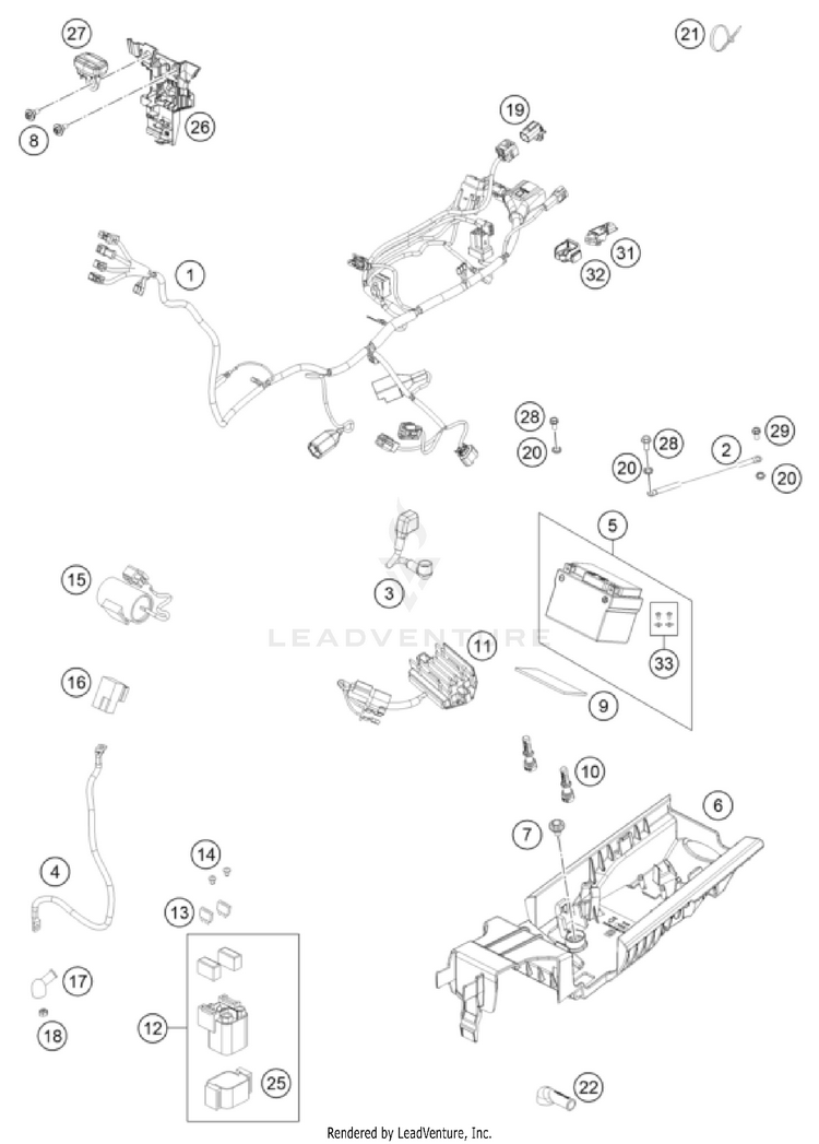 Wiring Harness TC 250 CHASSIS - 2025 Schematic