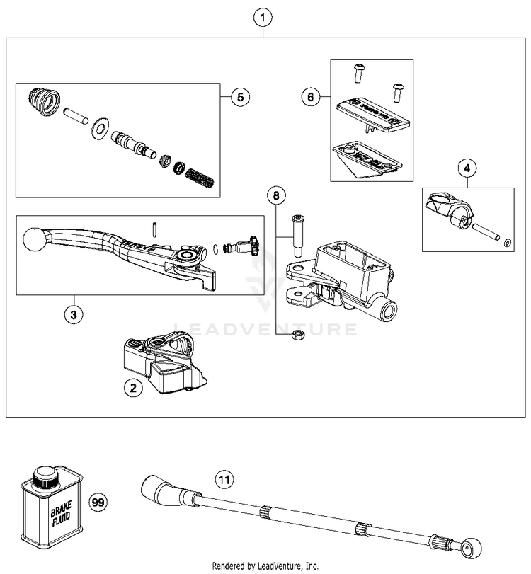 Hand Brake Cylinder FC 250 CHASSIS - 2018 Schematic