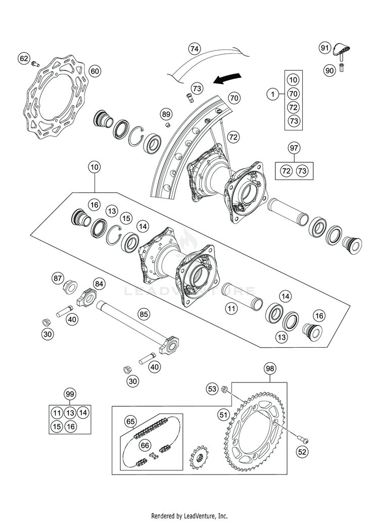 Rear Wheel TC 85 17 14 CHASSIS - 2020 Schematic
