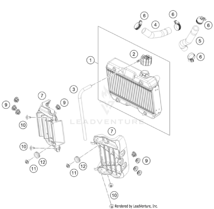 Cooling System TC 50 ENGINE - 2025 Schematic