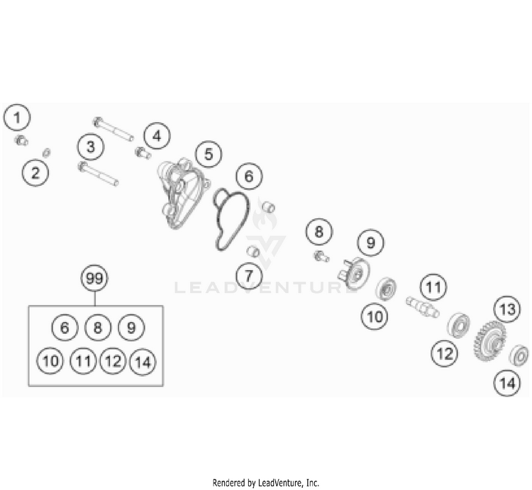 Water Pump TC 65 Engine - 2022 Schematic