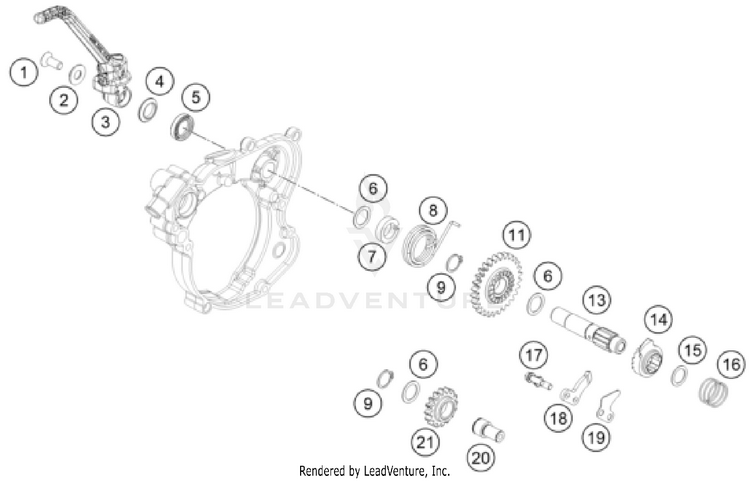 Kick Starter TC 65 ENGINE - 2026 Schematic