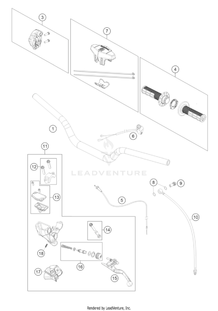 Handlebar, Controls TC 65 EU CHASSIS - 2022 Schematic