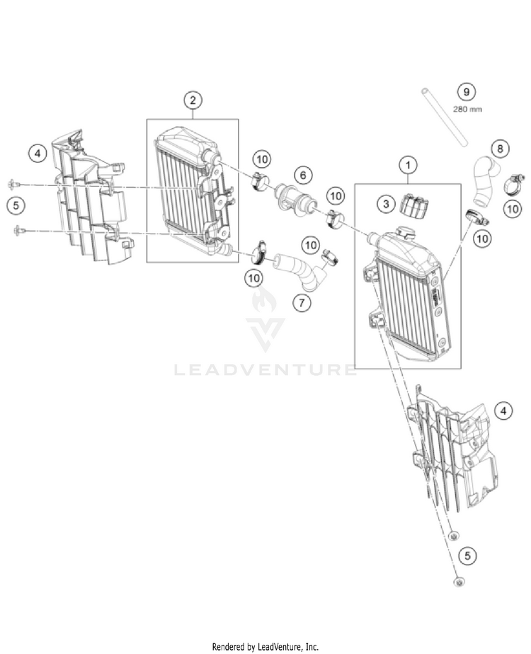 Cooling System TC 65 ENGINE - 2025 Schematic