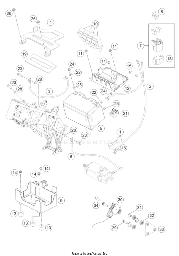 Battery 701 ENDURO US CHASSIS - 2022 Schematic