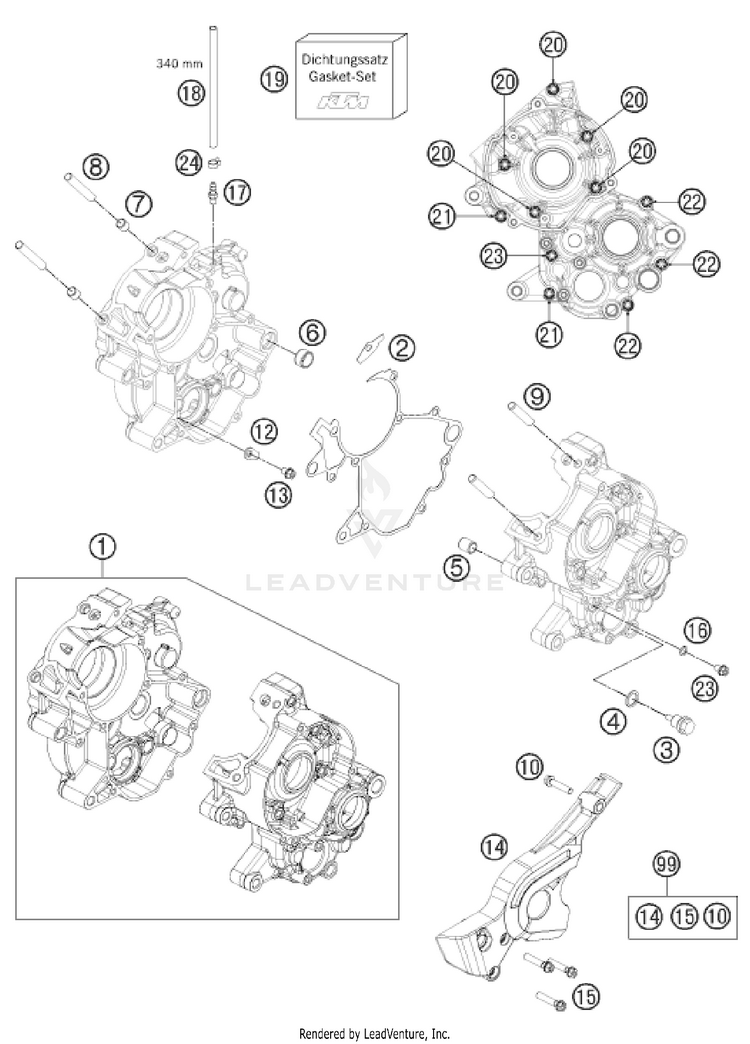 Engine Case TC 65 Engine - 2022 Schematic